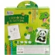 Carte de colorat cu activitati, benzi adezive decorative si stampile, 33 piese Moxy GR100099 Carte de colorat cu activitati, benzi adezive decorative si stampile, 33 piese Moxy GR100099