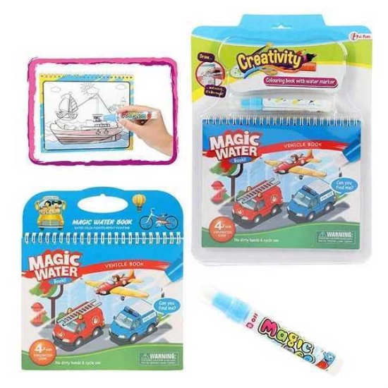 Carte de colorat cu apa Transport Toi-Toys TT46845C Carte de colorat cu apa Transport Toi-Toys TT46845C