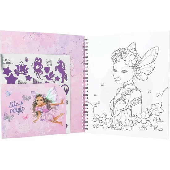 Carte de colorat TOPModel Fairy Love Depesche PT12976 Carte de colorat TOPModel Fairy Love Depesche PT12976