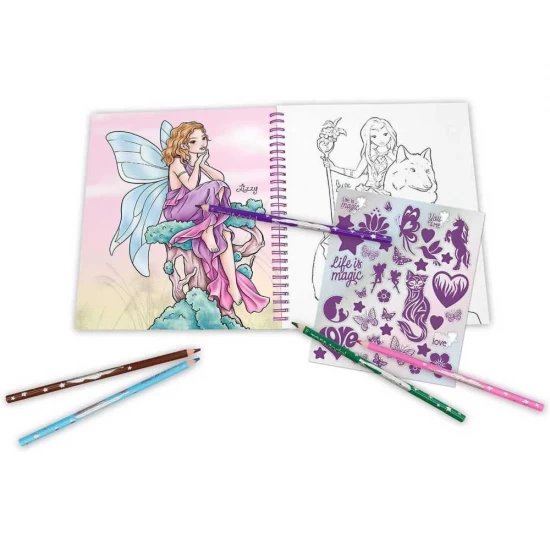 Carte de colorat TOPModel Fairy Love Depesche PT12976 Carte de colorat TOPModel Fairy Love Depesche PT12976