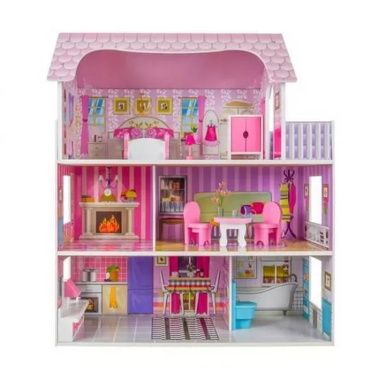 Casa de papusi cu 3 nivele si o inaltime de 70 cm Kruzzel Casa de papusi cu 3 nivele si o inaltime de 70 cm Kruzzel