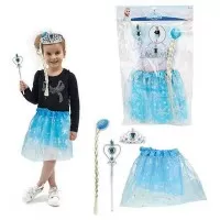 Costum Ice Princess cu Fustita, Diadema si Bagheta magica Toi-Toys