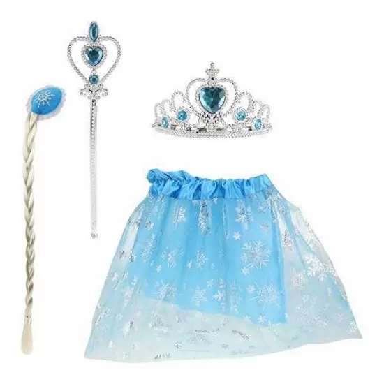 Costum Ice Princess cu Fustita, Diadema si Bagheta magica Toi-Toys Costum Ice Princess cu Fustita, Diadema si Bagheta magica Toi-Toys