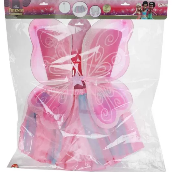 Costum Zana cu Fustita, Aripioare si Bagheta Magica Princess Friends Toi-Toys Costum Zana cu Fustita, Aripioare si Bagheta Magica Princess Friends Toi-Toys