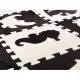 Covor puzzle cu laterale 25 piese Ikonka IK17566 Negru/Gri/Bej Covor puzzle cu laterale 25 piese Ikonka IK17566 Negru/Gri/Bej