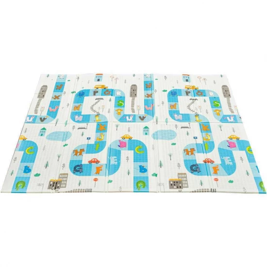 Covoras de joaca pliabil cu 2 fete 180x200 cm Flumi Stradute/Arca lui Noe Covoras de joaca pliabil cu 2 fete 180x200 cm Flumi Stradute/Arca lui Noe