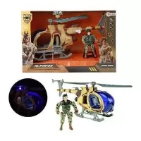 Elicopter militar 27 cm cu sunete, lumini si soldat inclus Toi-Toys