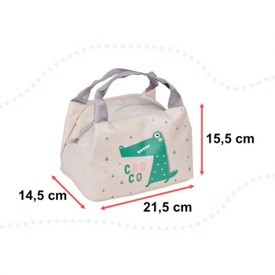 Geanta termoizolanta 21,5 cm x 14,5 cm x 15,5 cm Ikonka IK2998 Gri/Verde Geanta termoizolanta 21,5 cm x 14,5 cm x 15,5 cm Ikonka IK2998 Gri/Verde