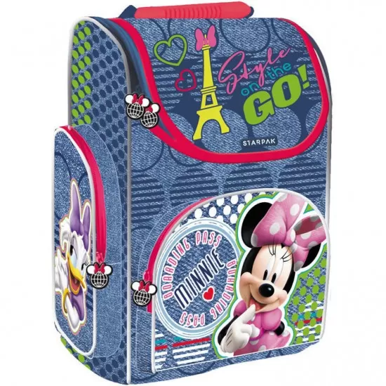 Ghiozdan pentru copii cu carcasa tare Minnie 37 cm SunCity SPK372487 Ghiozdan pentru copii cu carcasa tare Minnie 37 cm SunCity SPK372487