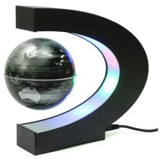 Glob pamantesc levitant in suport LED forma de semicerc Cosmolino MP12854