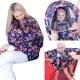 Husa multifunctionala 4 in 1 - Esarfa alaptare, husa pentru cosulet auto, cos cumparaturi si scaun de masa Bambinice Albastru/Roz/Roses Husa multifunctionala 4 in 1 - Esarfa alaptare, husa pentru cosulet auto, cos cumparaturi si scaun de masa Bambinice Albastru/Roz/Roses