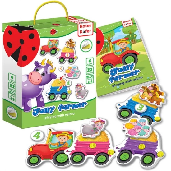 Joc educativ cu velcro Jolly Farmer Roter Kafer RK6101-03 Joc educativ cu velcro Jolly Farmer Roter Kafer RK6101-03