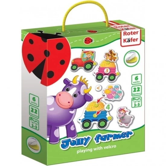 Joc educativ cu velcro Jolly Farmer Roter Kafer RK6101-03 Joc educativ cu velcro Jolly Farmer Roter Kafer RK6101-03