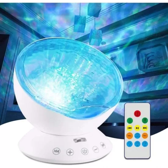 Lampa de veghe cu proiector si sunete Ocean Wave Bambinice Lampa de veghe cu proiector si sunete Ocean Wave Bambinice