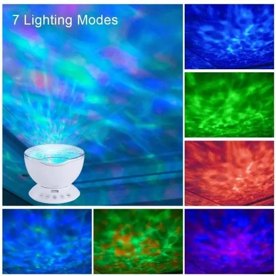 Lampa de veghe cu proiector si sunete Ocean Wave Bambinice Lampa de veghe cu proiector si sunete Ocean Wave Bambinice