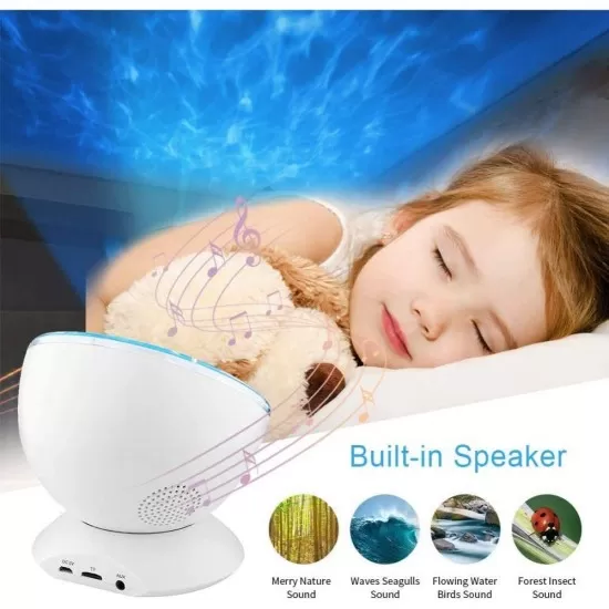 Lampa de veghe cu proiector si sunete Ocean Wave Bambinice Lampa de veghe cu proiector si sunete Ocean Wave Bambinice