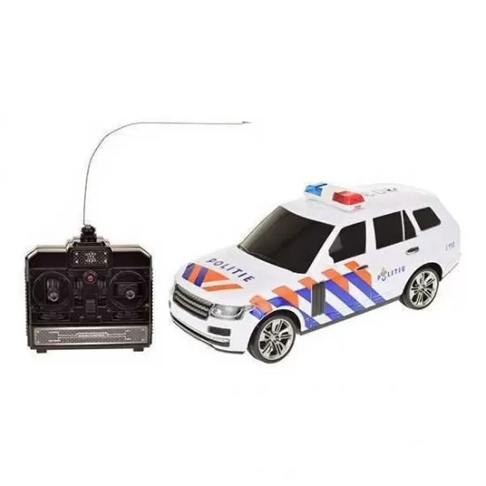 Masina de politie cu telecomanda, sunete si lumini Toi-Toys Masina de politie cu telecomanda, sunete si lumini Toi-Toys