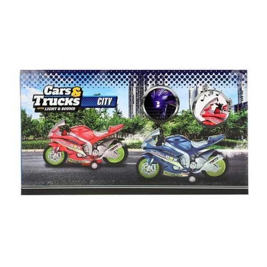 Motocicleta de Curse cu Lumini si Sunete 30 cm Toi-Toys TT29210Z Albastru Motocicleta de Curse cu Lumini si Sunete 30 cm Toi-Toys TT29210Z Albastru