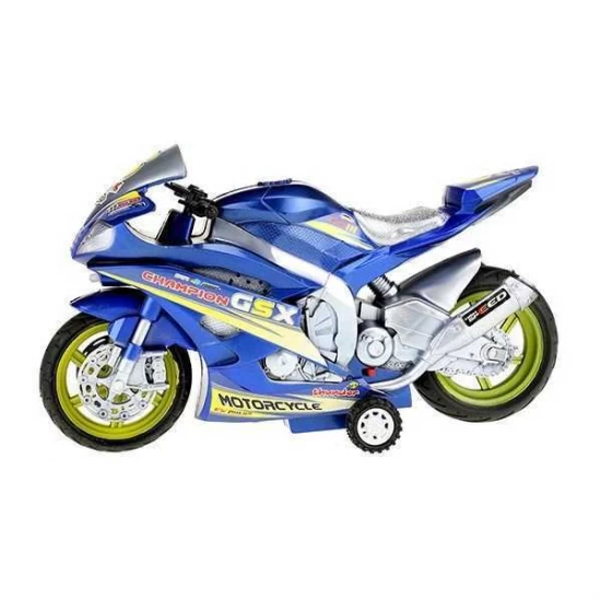 Motocicleta de Curse cu Lumini si Sunete 30 cm Toi-Toys TT29210Z Albastru Motocicleta de Curse cu Lumini si Sunete 30 cm Toi-Toys TT29210Z Albastru