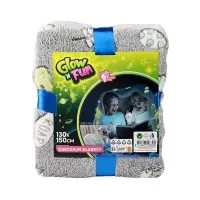 Paturica cu dinozauri fosforescenti 130x150 cm Toi-Toys TT35562A gri