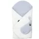 Paturica de infasat multifunctionala cu broderie Girafa Womar Zaffiro Gri/Alb AN-BWZF-05GR