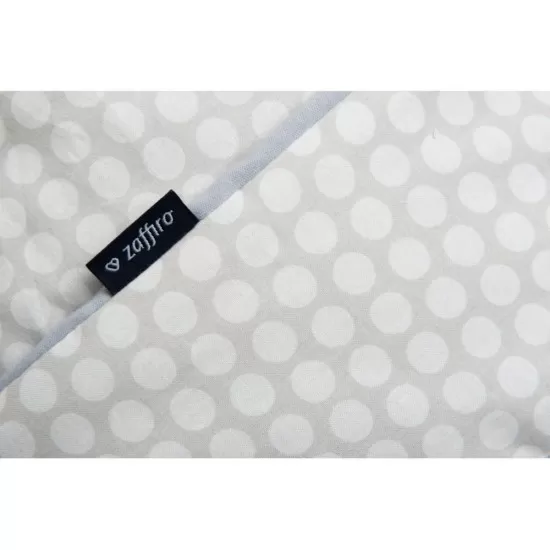 Paturica de infasat multifunctionala cu broderie Girafa Womar Zaffiro Gri/Alb AN-BWZF-05GR