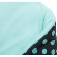Paturica de infasat multifunctionala cu broderie Girafa Womar Zaffiro Gri Inchis/Turcoaz AN-BWZF-05GR