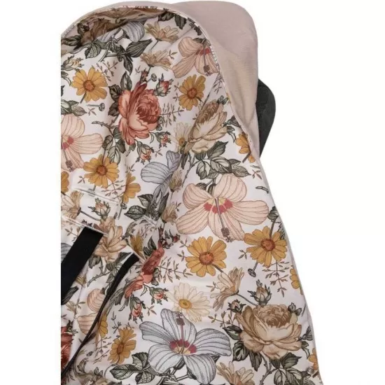 Paturica de infasat pentru scaun auto Velvet Infantilo IF19109 Flori Retro/Bej Paturica de infasat pentru scaun auto Velvet Infantilo IF19109 Flori Retro/Bej