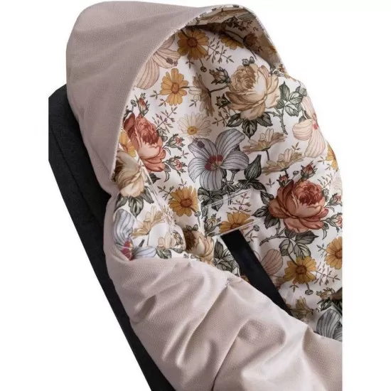 Paturica de infasat pentru scaun auto Velvet Infantilo IF19109 Flori Retro/Bej Paturica de infasat pentru scaun auto Velvet Infantilo IF19109 Flori Retro/Bej