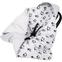 Paturica de infasat pentru scaun auto Velvet Infantilo IF19109 Panda/Gri