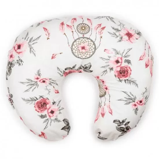 Perna alaptat 140 cm Flumi FM3406854 Alb Roses Perna alaptat 140 cm Flumi FM3406854 Alb Roses