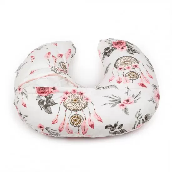 Perna alaptat 140 cm Flumi FM3406854 Alb Roses Perna alaptat 140 cm Flumi FM3406854 Alb Roses
