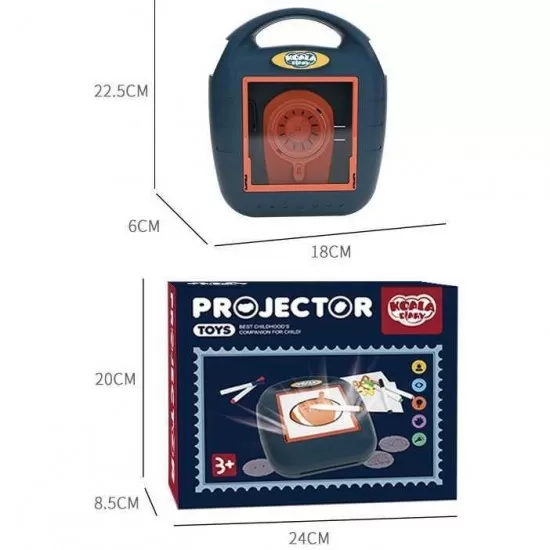 Proiector desen cu 20 sabloane si 6 carioci 22.5 x 18 x 6 cm Koala Diary KD80309 Albastru Proiector desen cu 20 sabloane si 6 carioci 22.5 x 18 x 6 cm Koala Diary KD80309 Albastru