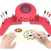 Proiector desen cu 6 diapozitive si 6 carioci incluse Koala Diary KD80308 Roz