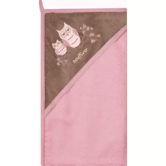 Prosop de baie cu gluga imprimeu velur 80 x 80 cm Womar Zaffiro Roz/Maro Prosop de baie cu gluga imprimeu velur 80 x 80 cm Womar Zaffiro Roz/Maro