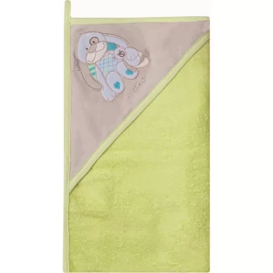 Prosop de baie cu gluga imprimeu velur 80 x 80 cm Womar Zaffiro Verde/Gri/Albastru Prosop de baie cu gluga imprimeu velur 80 x 80 cm Womar Zaffiro Verde/Gri/Albastru