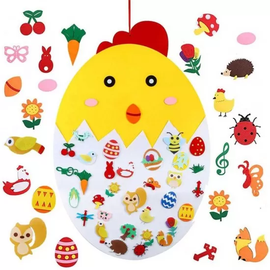 Puisor din fetru cu 35 decoratiuni 91x61 cm Bambinice Puisor din fetru cu 35 decoratiuni 91x61 cm Bambinice