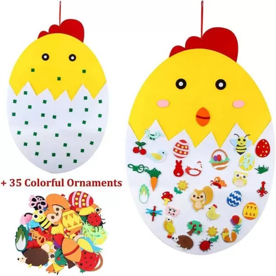 Puisor din fetru cu 35 decoratiuni 91x61 cm Bambinice Puisor din fetru cu 35 decoratiuni 91x61 cm Bambinice