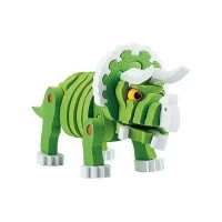 Puzzle 3D Spuma Dino Triceraptos 63 piese Toi-Toys Verde