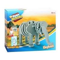 Puzzle 3D Spuma Elefant 75 piese Toi-Toys Gri