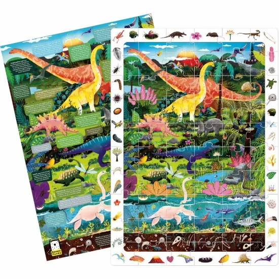 Puzzle Dinozauri 60 piese 48x68cm Banana Panda Puzzle Dinozauri 60 piese 48x68cm Banana Panda