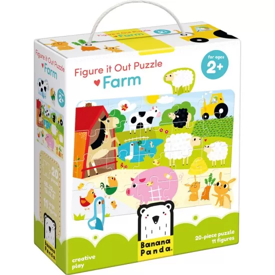Puzzle educativ - Descopera animalele de la Ferma 20 piese 48x32cm Puzzle educativ - Descopera animalele de la Ferma 20 piese 48x32cm