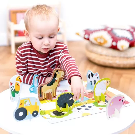 Puzzle educativ - Descopera animalele de la Ferma 20 piese 48x32cm Puzzle educativ - Descopera animalele de la Ferma 20 piese 48x32cm