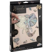 Puzzle Lemn Elefant, 137 piese, 30x22.5 cm Grafix 