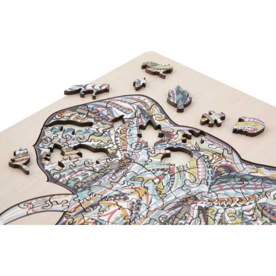 Puzzle Lemn Elefant, 137 piese, 30x22.5 cm Grafix Puzzle Lemn Elefant, 137 piese, 30x22.5 cm Grafix