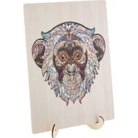 Puzzle Lemn Maimuta, 133 piese, 30x22.5 cm Grafix