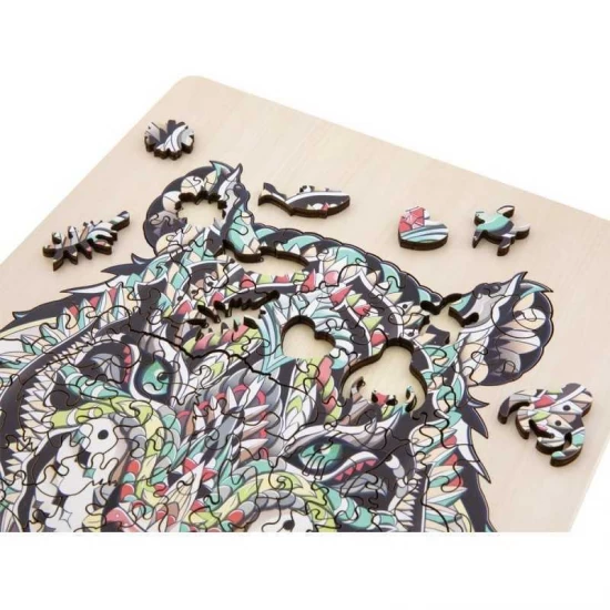 Puzzle Lemn Tigru, 135 piese, 30x22.5 cm Grafix Puzzle Lemn Tigru, 135 piese, 30x22.5 cm Grafix