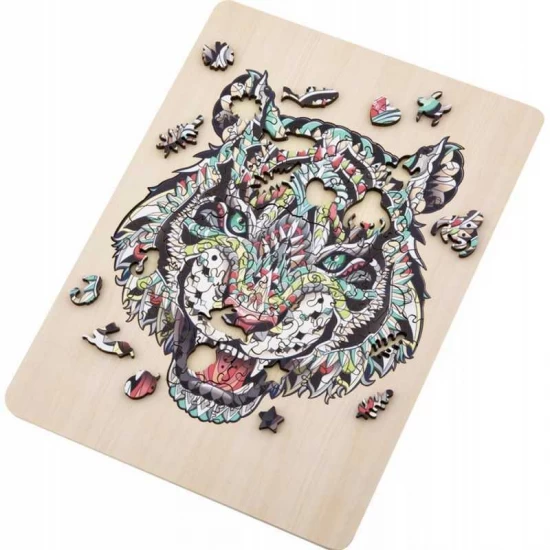 Puzzle Lemn Tigru, 135 piese, 30x22.5 cm Grafix Puzzle Lemn Tigru, 135 piese, 30x22.5 cm Grafix