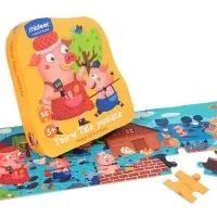 Puzzle poveste Cei Trei Purcelusi 36 piese Mideer