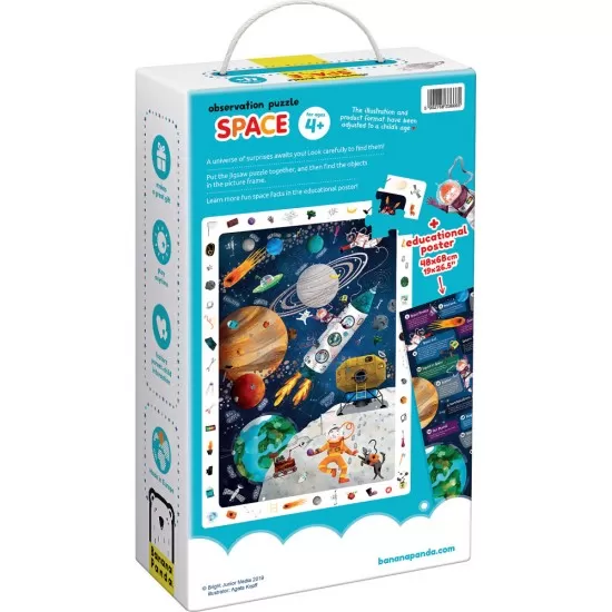 Puzzle Spatiu 60 piese 48x68cm Banana Panda Puzzle Spatiu 60 piese 48x68cm Banana Panda